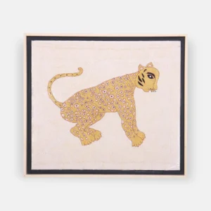 Off White Embroidered Silk Tapestry Wall Hanging