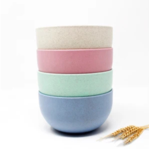 Eco-Friendly Wheat Straw Bowls (Set of 4)