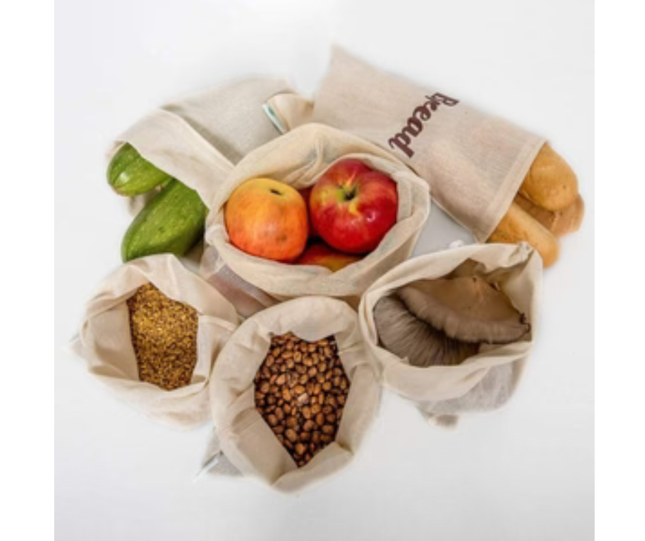 Reusable Organic Cotton Produce Bags (Set of 6)