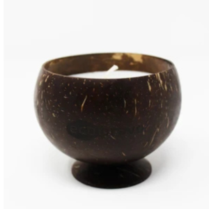 Round-Shaped Scented Soy Candle In Coconut Shell