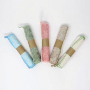 5 Pack Reusable Bamboo Fibre Kitchen Cleaning Cloths