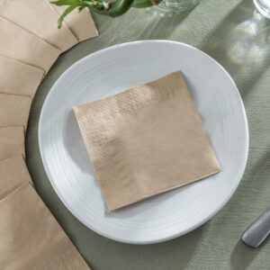Kraft Cocktail Napkins 2Ply 23cm x 23cm 16x250