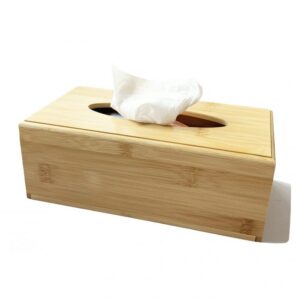 Wooden Tissue Box Holder Wipe Dispenser (New Model: Side Open)