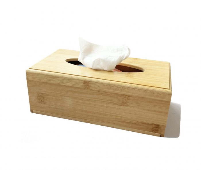 Wooden Tissue Box Holder Wipe Dispenser (New Model: Side Open)