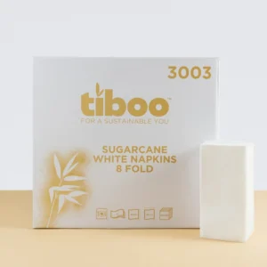 Sugarcane 2ply White Dinner Napkins 40cm x 40cm 8 Fold 20x100