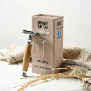 Unisex Bamboo Safety Razor & Hessian Travel Bag