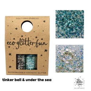 Biodegradable cosmetic glitter 2pcs Tinkerbell & Under the Sea