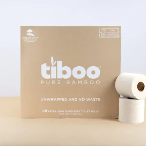 Premium 3ply Bamboo Toilet Paper - 48 Double Length Rolls Naked