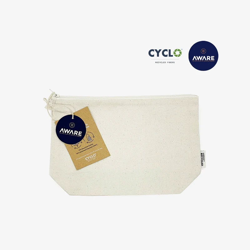 Lila Recycled Canvas Cosmetic Bag with AWARE™ Tracer Technology