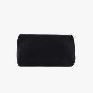 Petunia Black Canvas Makeup Bag