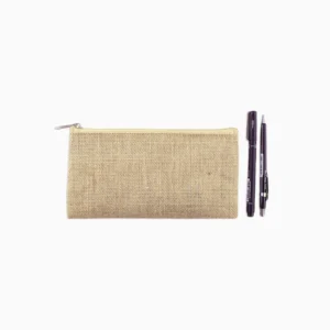 Nova Eco-Friendly Jute Pencil Case | Custom Branded Hessian Pencil Case | Ecoduka