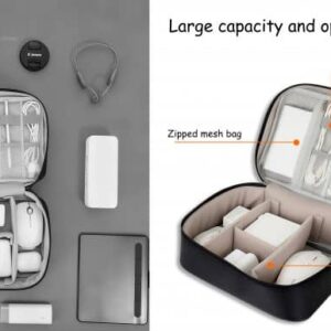 Travel Cable Organiser Bag, Camera Bag Electronics Accessories Tech Pouch