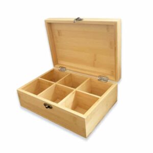 Wooden Storage Box With Lid – Wood Tea Box Organiser