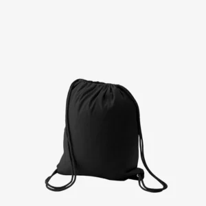 Hosta Black Cotton Drawstring Bag | Eco-Friendly Promotional Drawstring Bag | Ecoduka